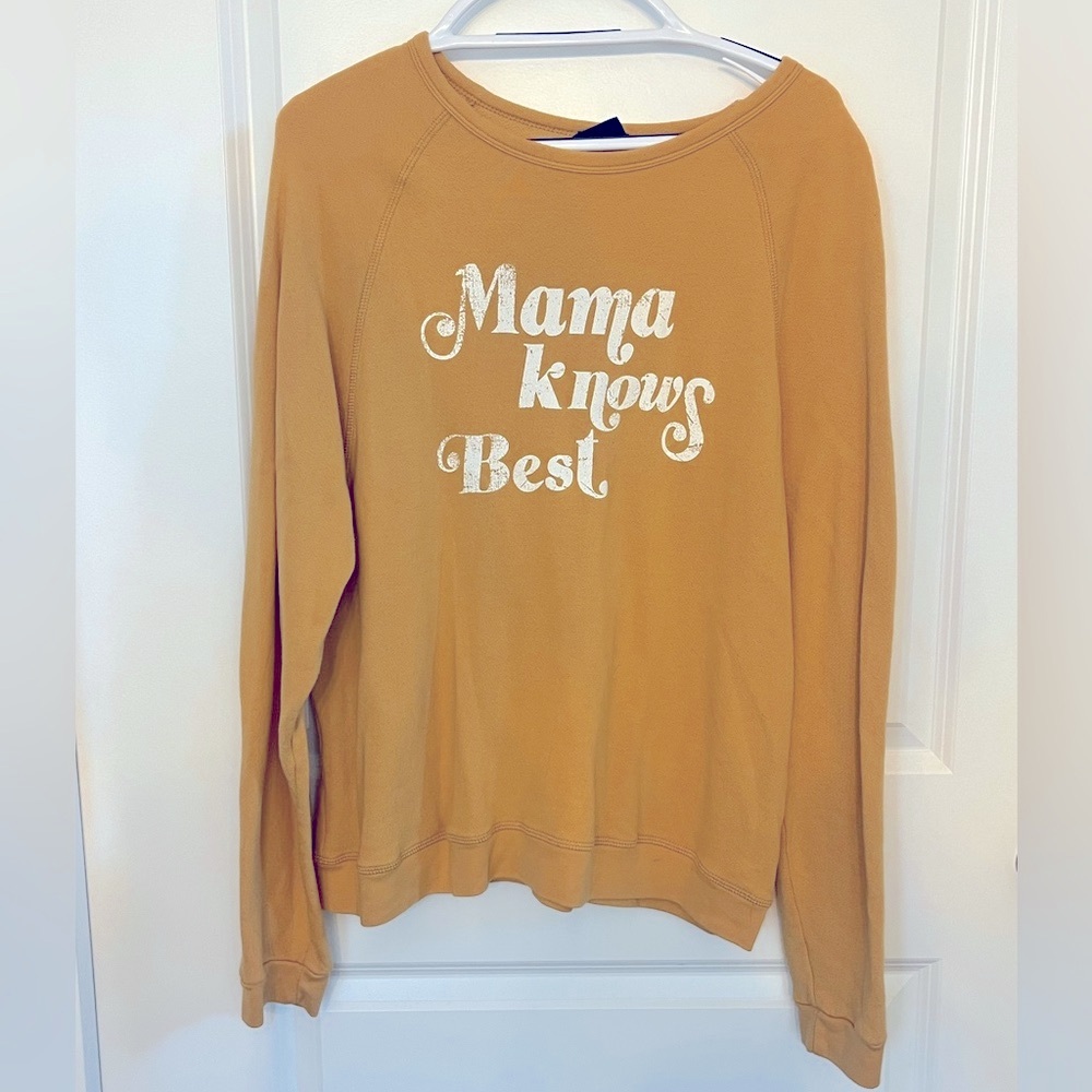“ Mama Knows Best” Blank Paige size Large lightweight French Terry Crewneck